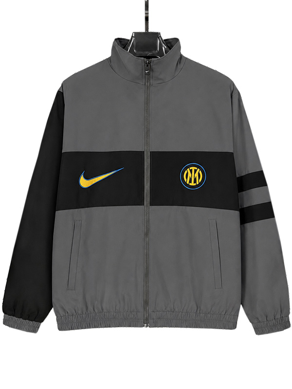 Inter milan windbreaker jacket mens gray tracksuit 2026-2027